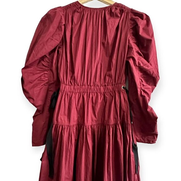 Ulla Johnson Althea Midi Dress in Bordeaux, Size 2, New with tag - Picture 9 of 16